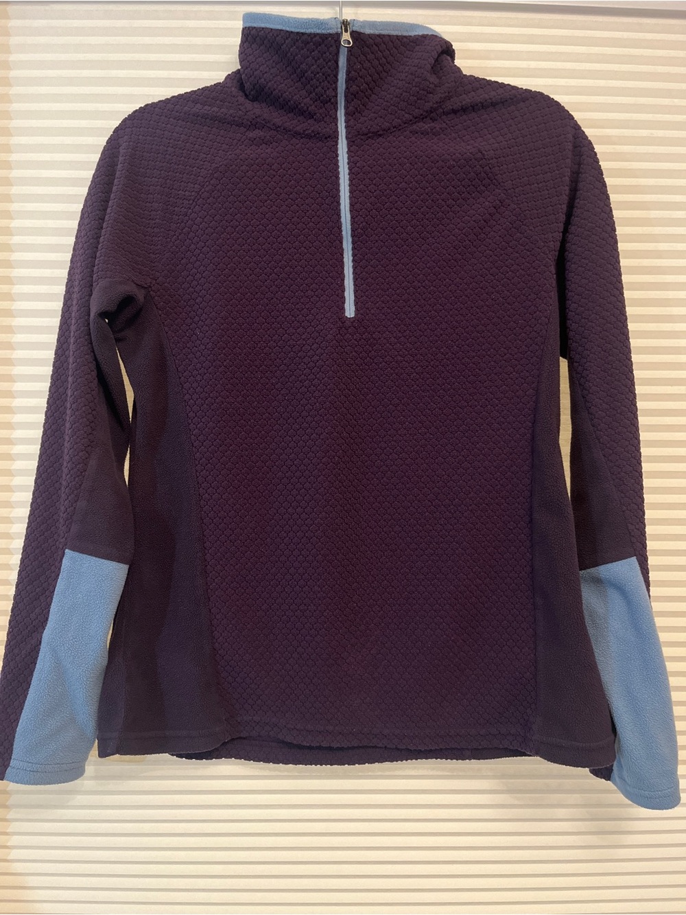 Columbia Women's Purple Half-Zip Pullover with Light Blue Accents Size M